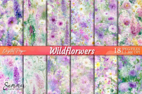 Download Pastel Purple Wildflowers Watercolor - Color Collection