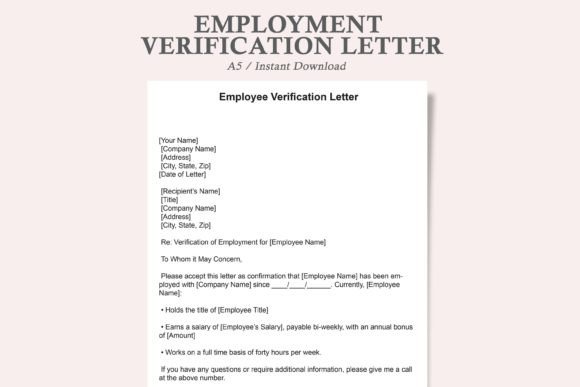 Download Job Verification Letter - Cat Collection