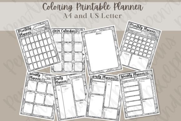 Download Mandala Coloring Planner Printable - Color Collection