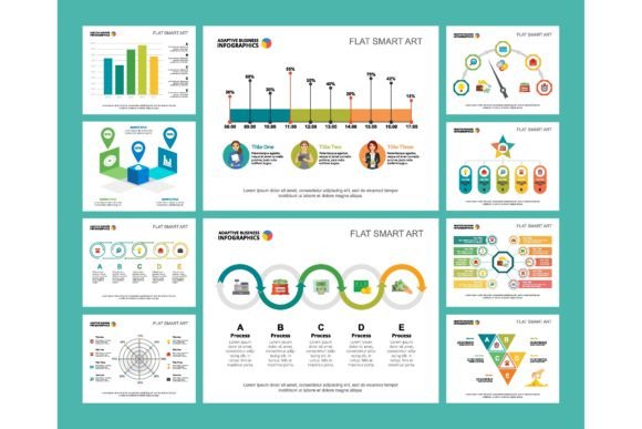 Download Colorful Finance or Banking Concept Info - Color Collection
