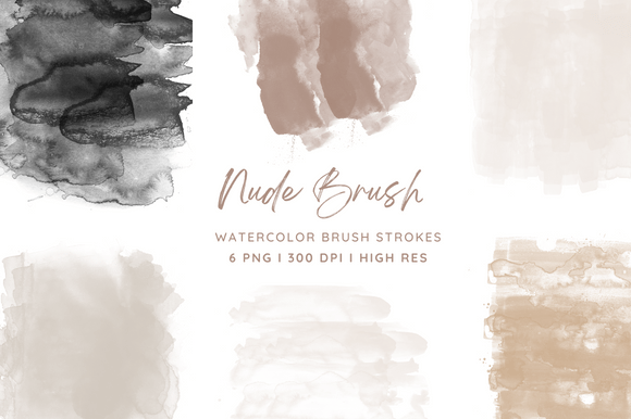 Download Watercolor Nude Brush PNG - Color Collection