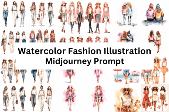 Download Fashion Watercolor Illustration - Color Collection