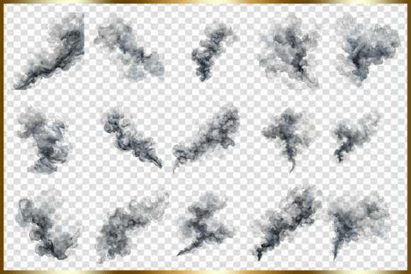 Download 10 PNG Ethereal Watercolor Gray Smoke - Color Collection