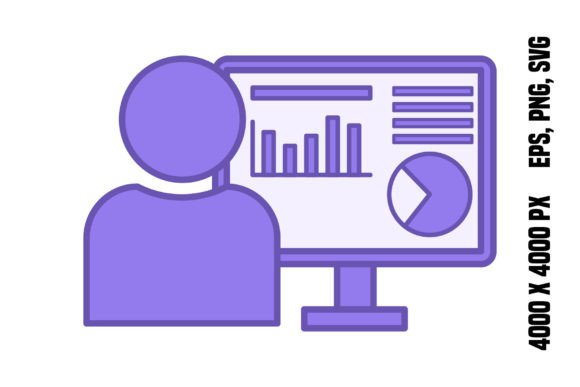 Download Data Analyst Color Icon - Color Collection