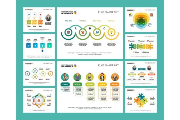 Download Colorful Finance or Banking Concept Info - Color Collection
