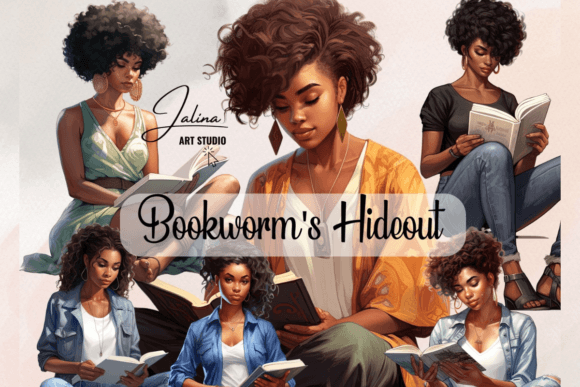Download Black Girl Studying Watercolor Clipart - Color Collection