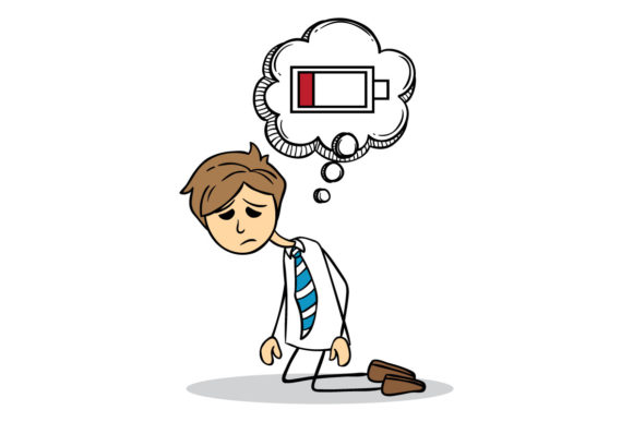 Download Tired Businessman with Bubble Speech - Premium Resources