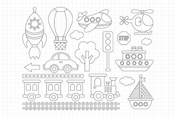 Download Transportation Digital Stamp (DS01) - Transportation Collection
