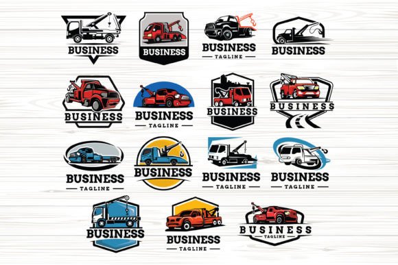 Download 15 Towing Truck Service Logo Bundle - Service Collection